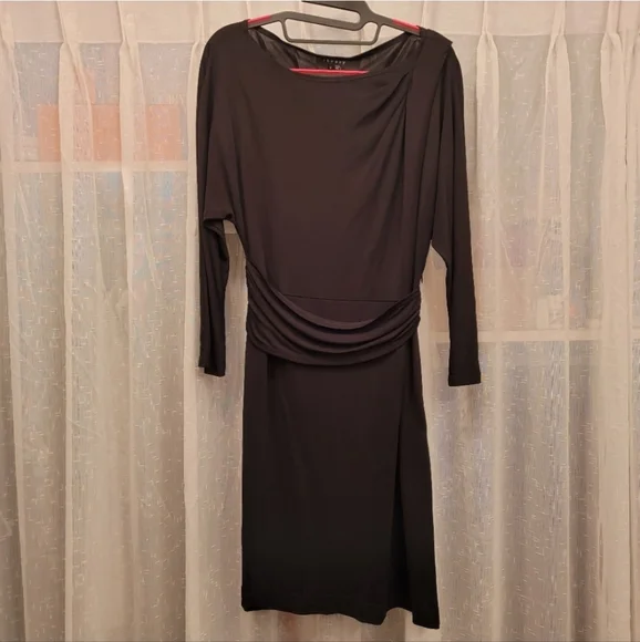 Theory Ivista Black Dress 3/4 Sleeves Size 8 NWT - Picture 3 of 14